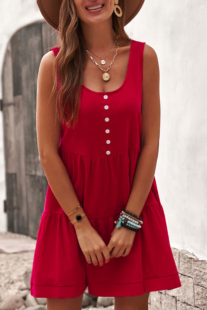 Tiered Ruffled Mini Dress