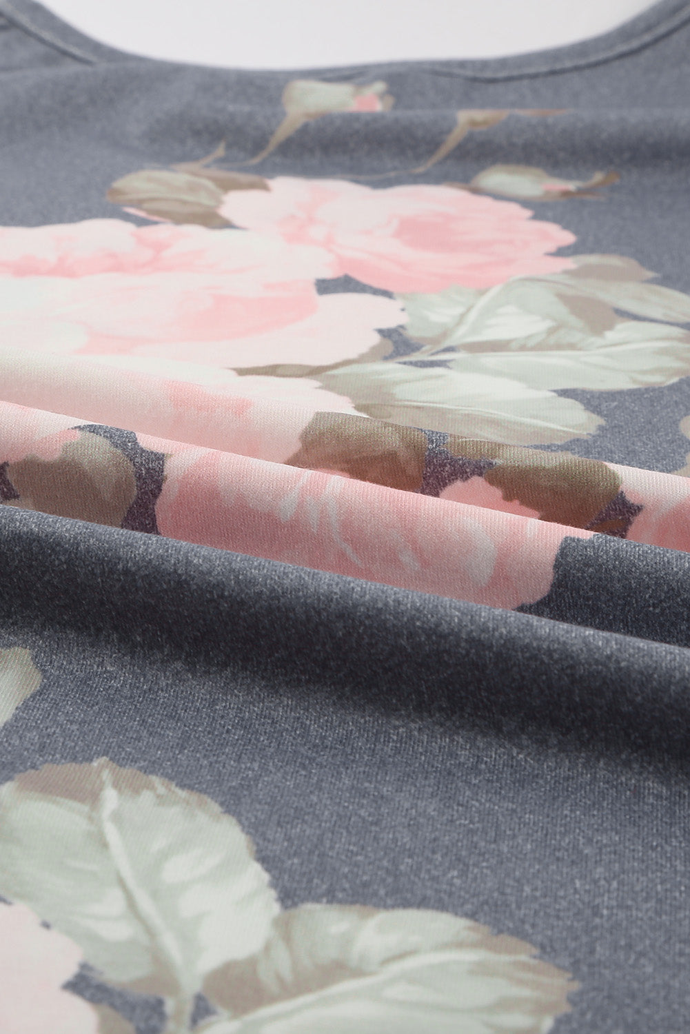 Camiseta Gris Estampado Floral