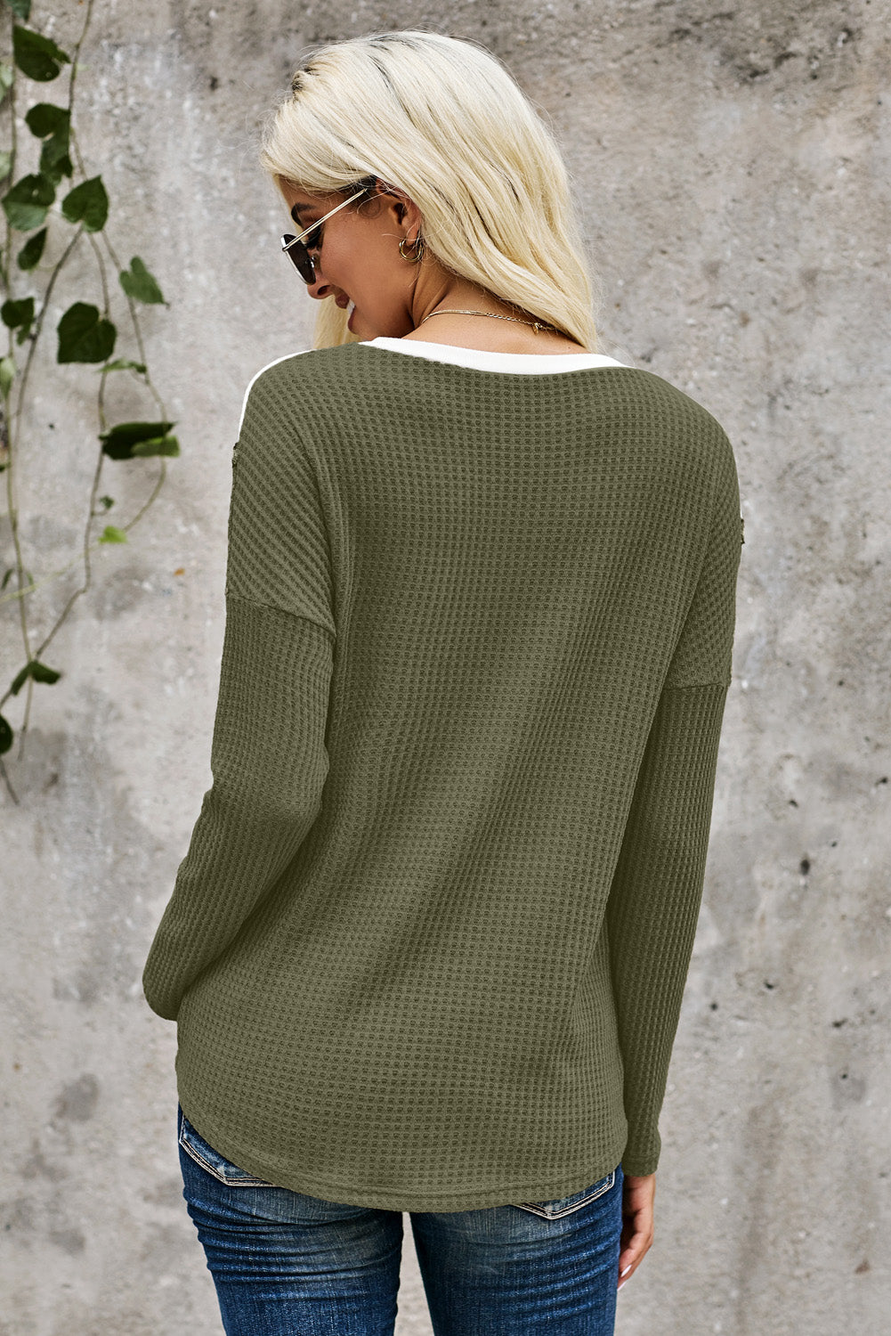 Empalme Colorblock Cuello en V Sudaderas con capucha