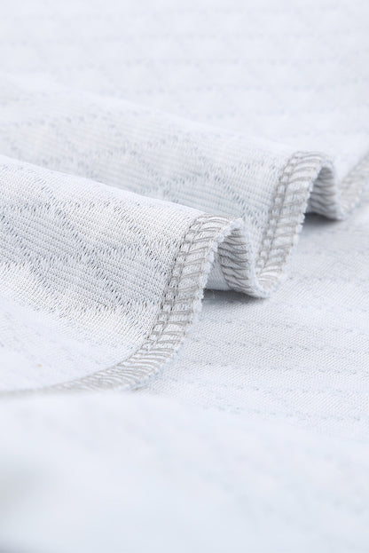 Dark Gray Quilted Snaps Stand Neck Sweatshirt with Fake Front Pocket