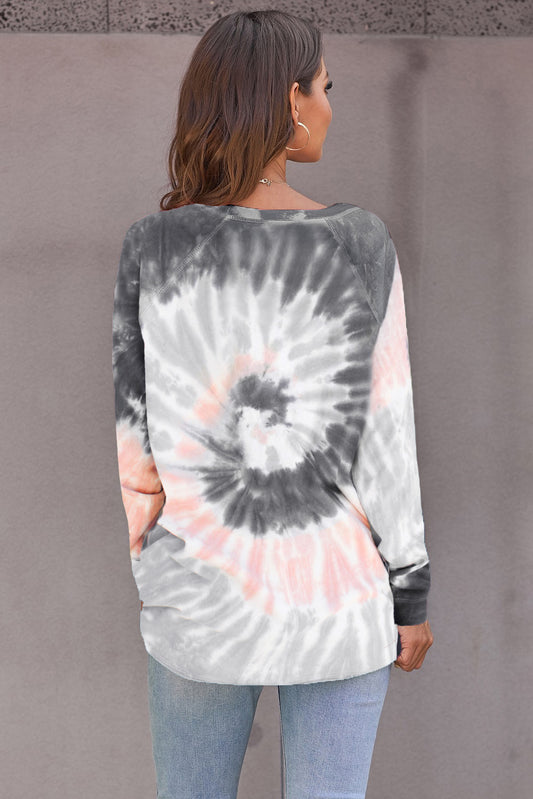 Ombre Tie Dye Loose Leisure Sweatshirt