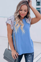 Tiered Lace Sleeve Knit Top