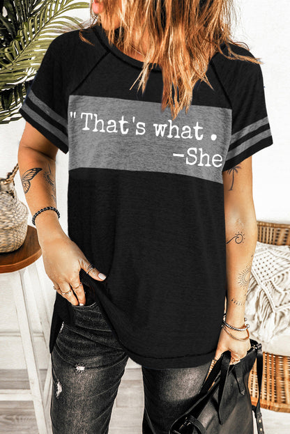 Camiseta con manga a rayas y bloques de color