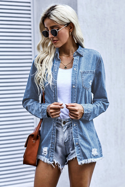 Ripped Denim Jacket