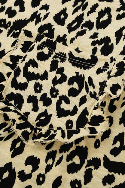 T-shirt à manches courtes et volants imprimés