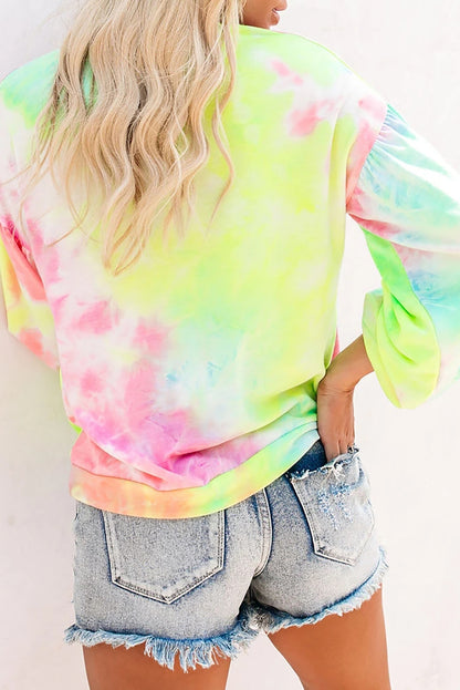 Sweat-shirt en tricot tie-dye 