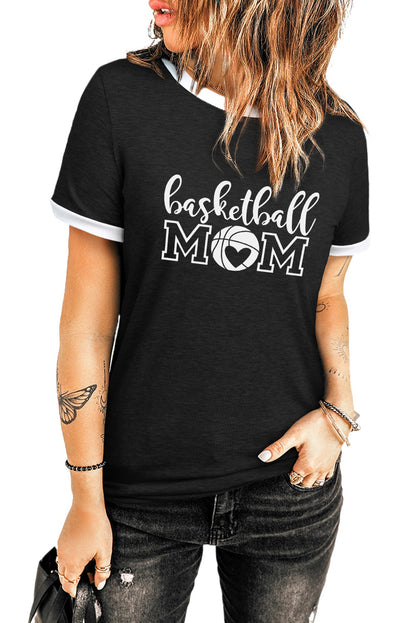 Top de manga corta con cuello redondo