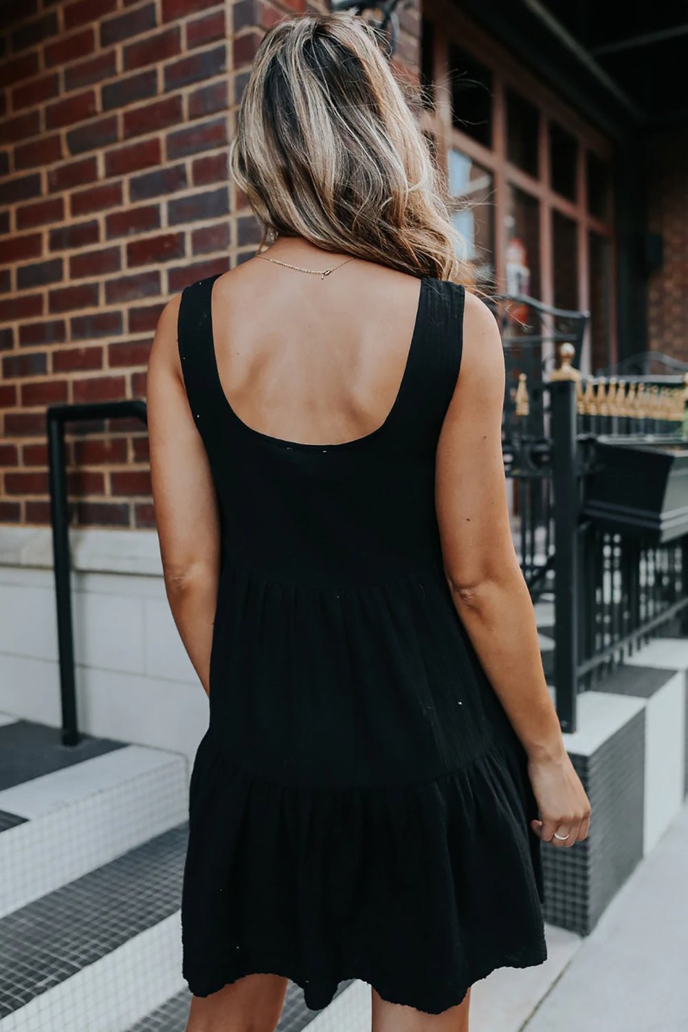 Tiered Ruffled Mini Dress