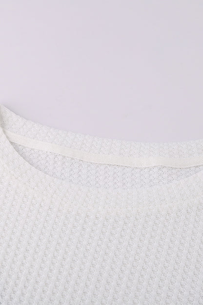 Top de punto con patchwork de leopardo colorblock