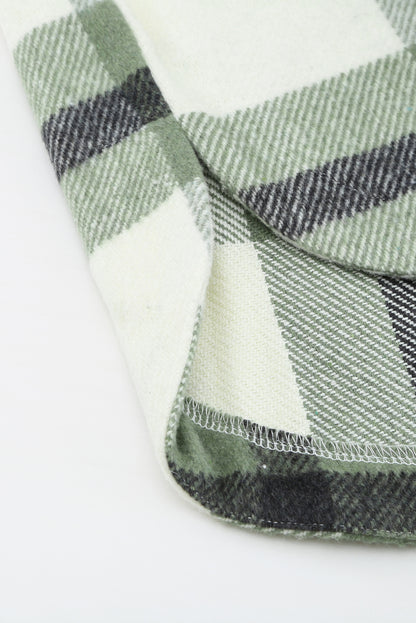 Veste à carreaux avec poche pour femme