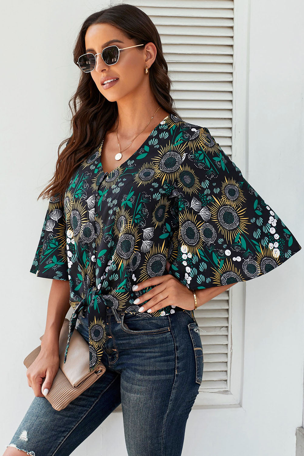 Button Tie Top