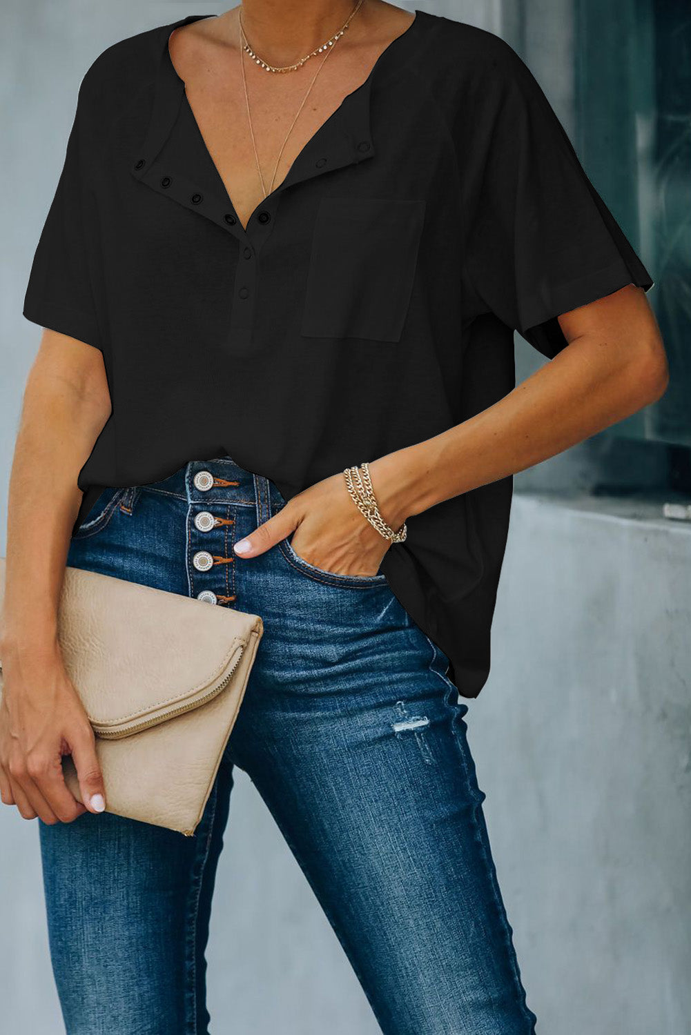 T-shirt à poches Snaps 