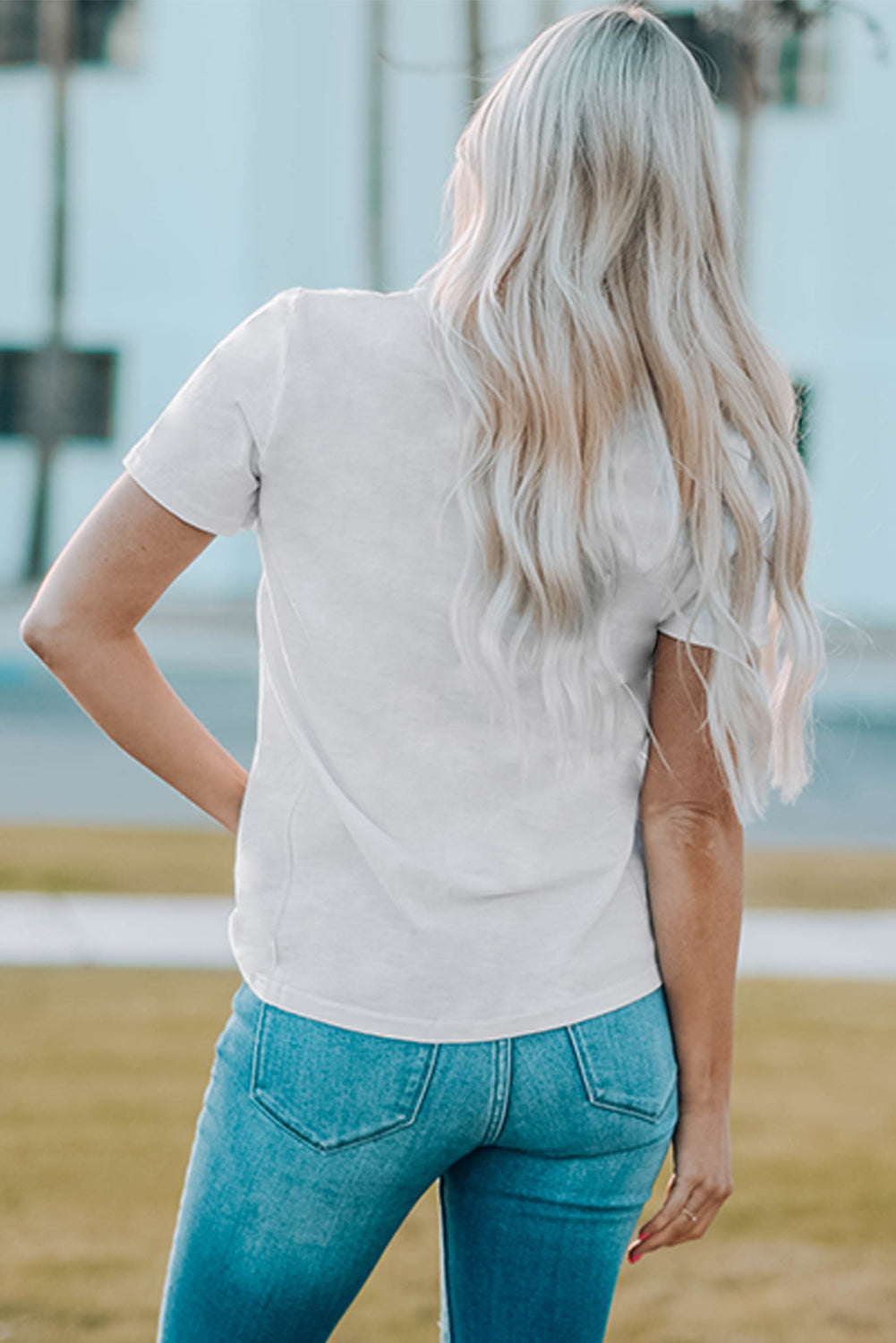 Camiseta mixta de algodón con cuello redondo y agujeros