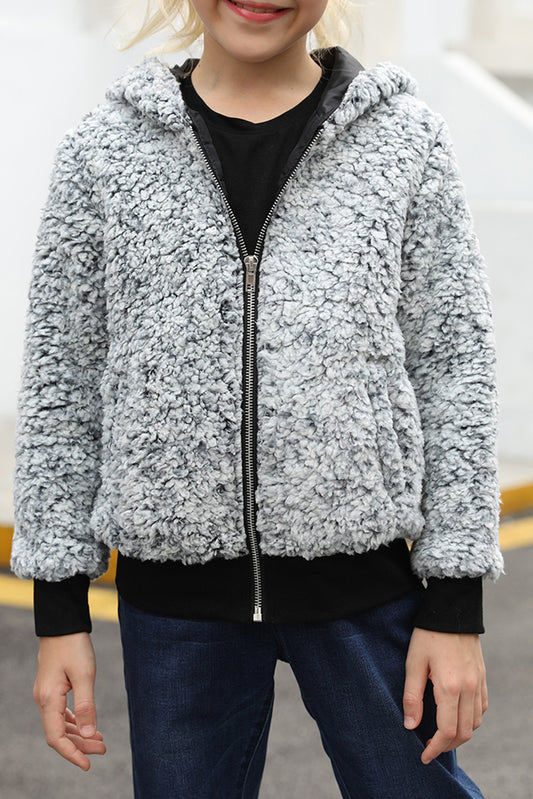 Girls' Faux Fur Bomber Jacket