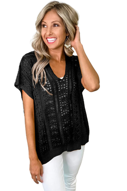 Haut en tricot ajouré 