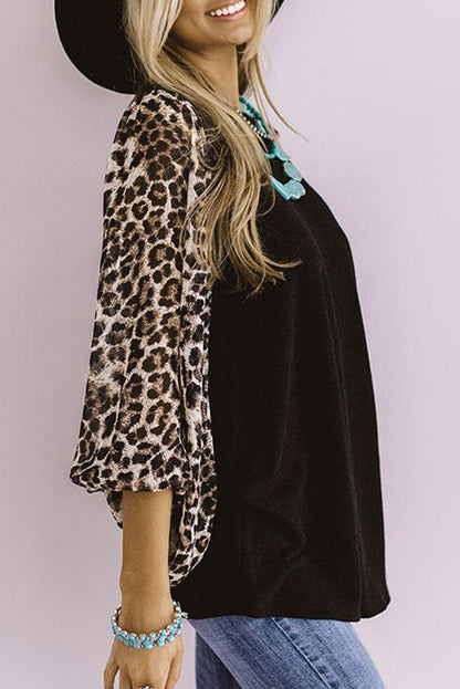 Top recto con estampado de leopardo Sweet Spot
