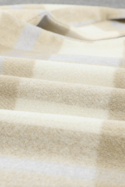 Veste à carreaux avec poche pour femme