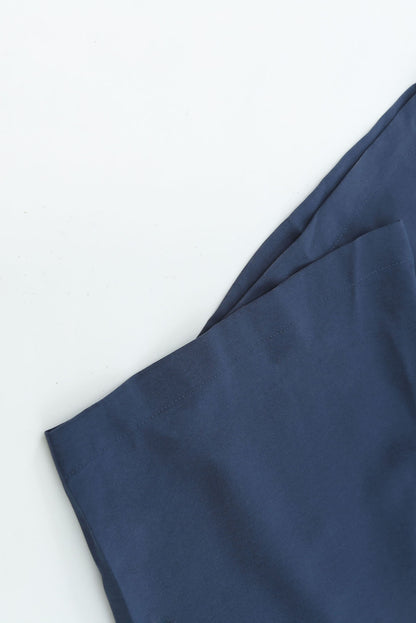 Mono largo de pernera ancha con fruncido y manga alborotada