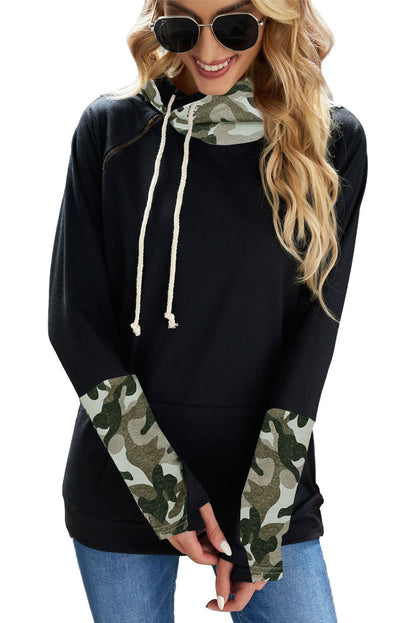 Sweat à capuche avec trou pour le pouce Double Hoods