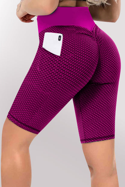 Side Pockets Ruched Butt Lifting Yoga Shorts