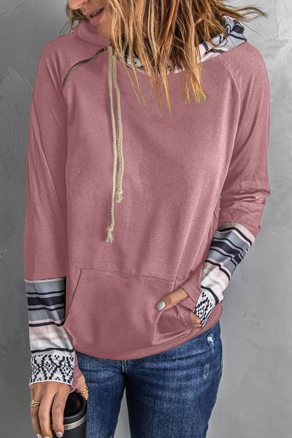 Sweat à capuche avec trou pour le pouce Double Hoods