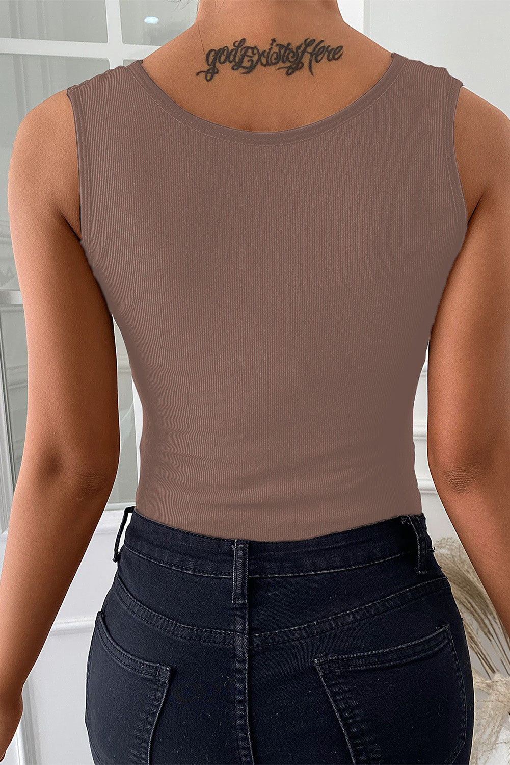 Scalloped Lace Trim Padded Thermal Vest