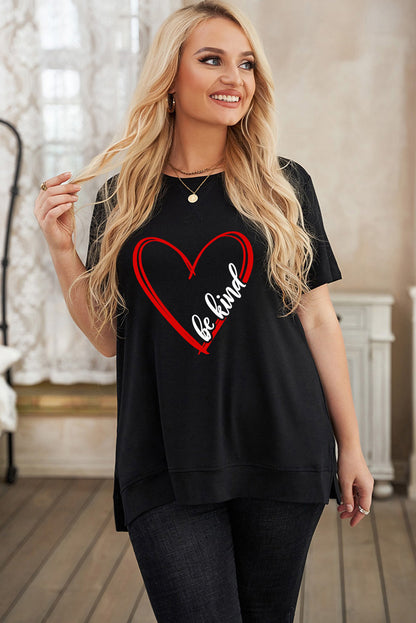 T-shirt ras du cou grande taille à imprimé léopard et éclairs