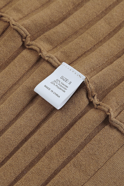 Cárdigan de punto acanalado con frente abierto 