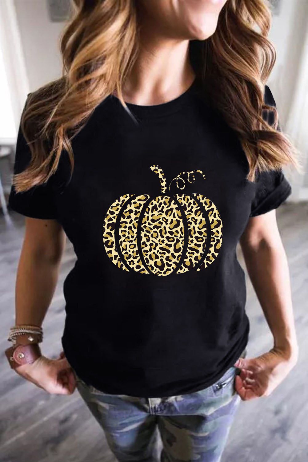 T-shirt graphique citrouille d'Halloween