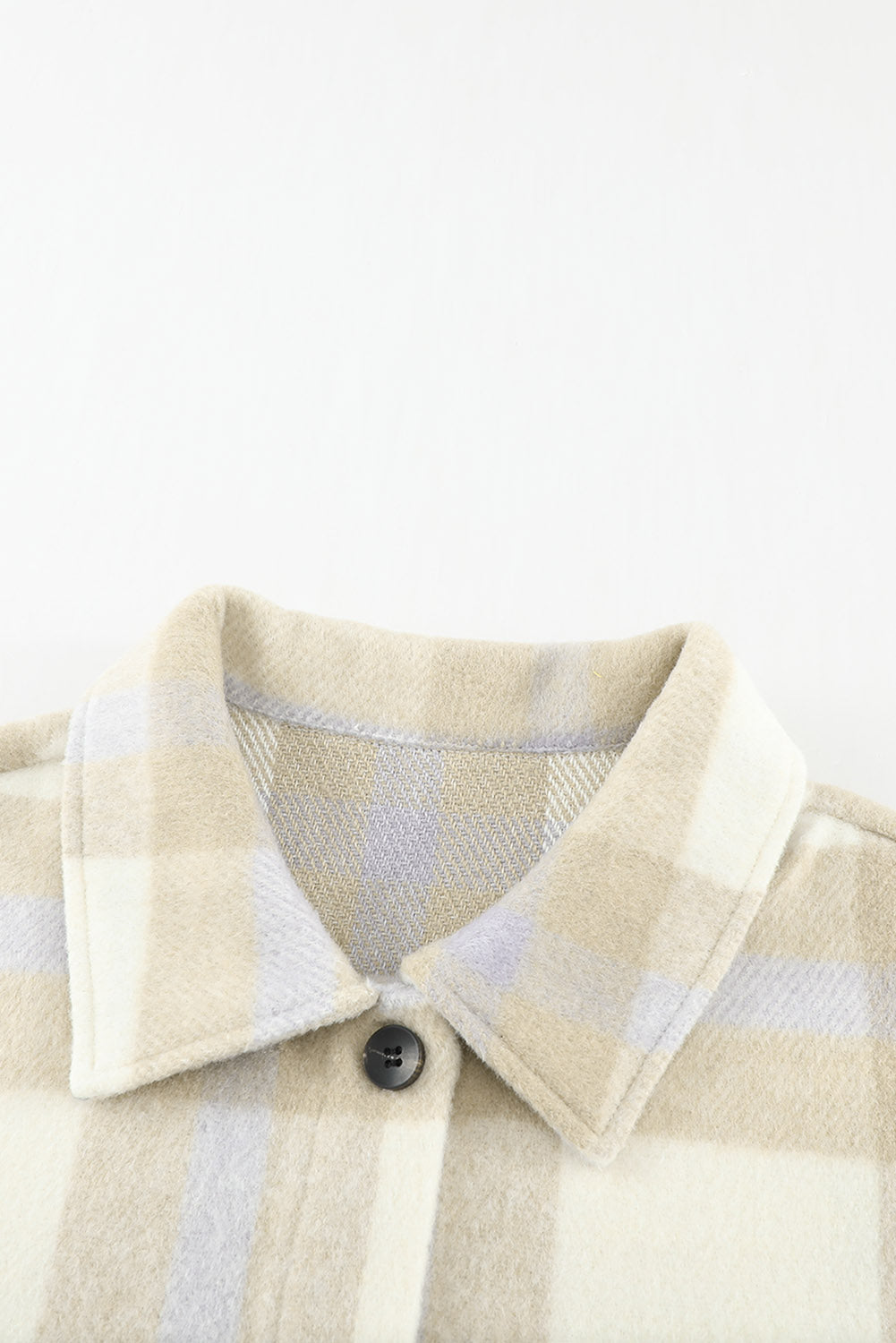 Veste à carreaux avec poche pour femme