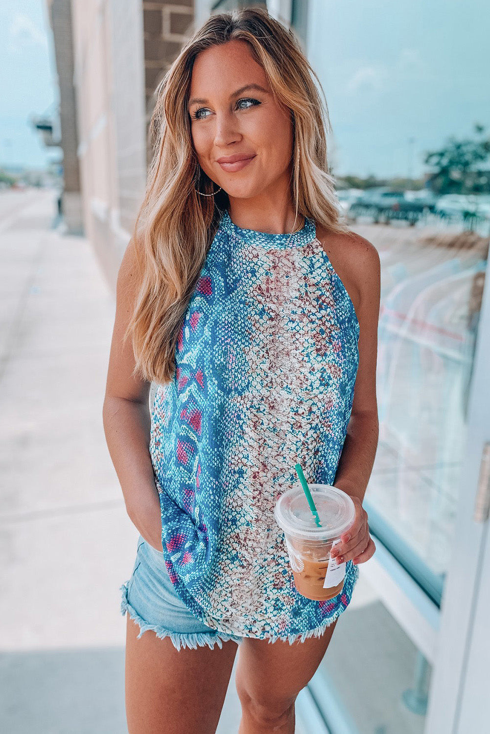 Débardeur en peau de serpent