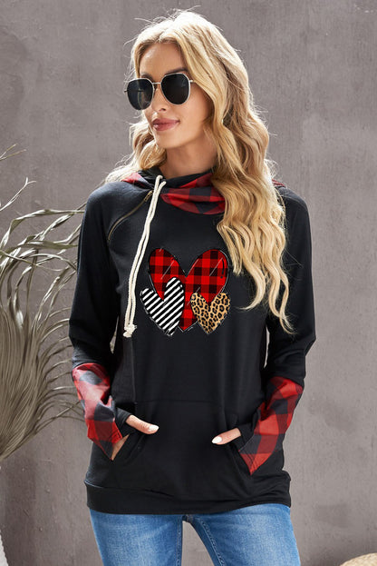 Sweat à capuche avec trou pour le pouce Double Hoods