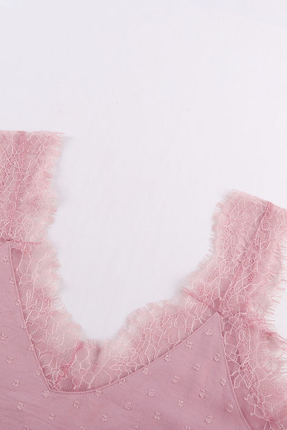 Débardeur camisole à col en V et cils