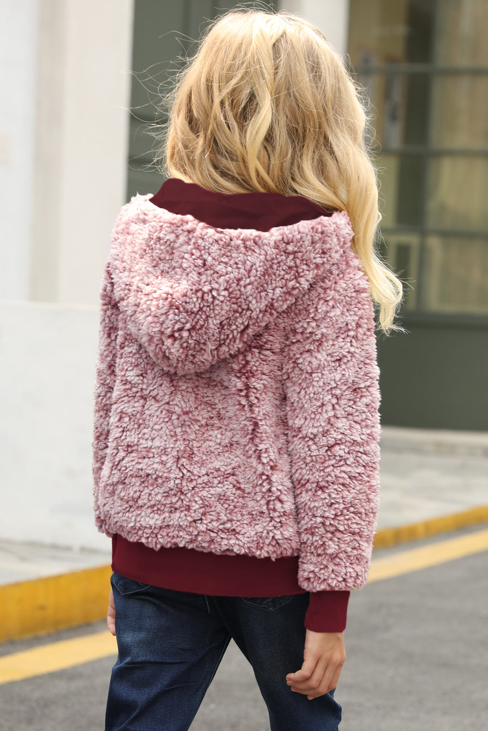 Girls' Faux Fur Bomber Jacket