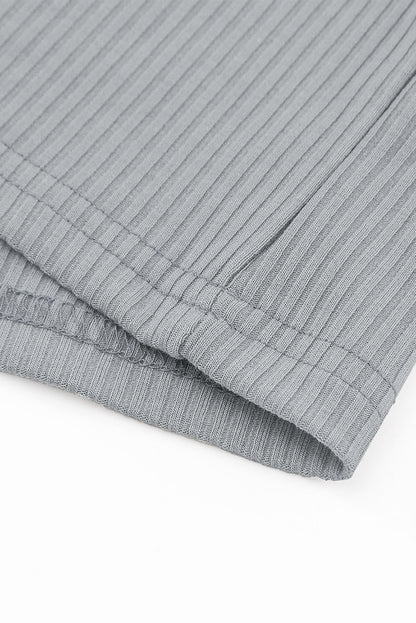 Lace Sleeve Ribbed Bodycon Dress