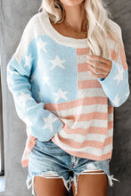 US Flag Print Sweater