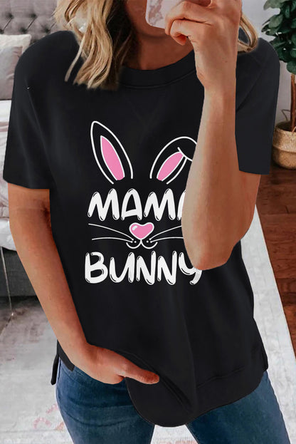 T-shirt uni à manches courtes et col rond 