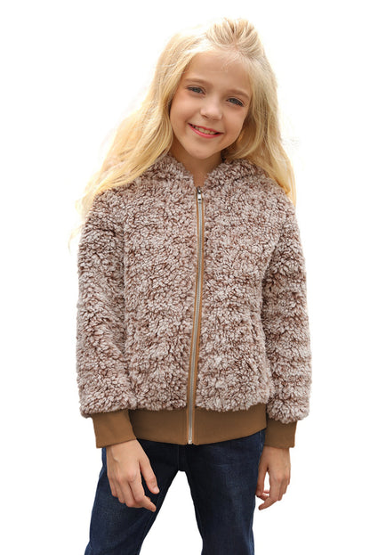 Girls' Faux Fur Bomber Jacket