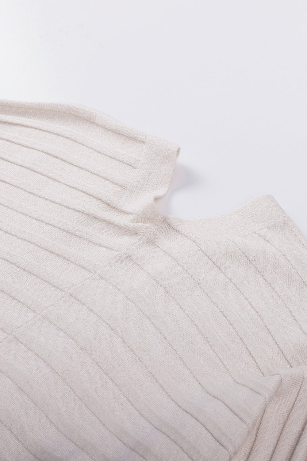 Cárdigan de punto acanalado con frente abierto 