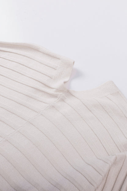 Cárdigan de punto acanalado con frente abierto 