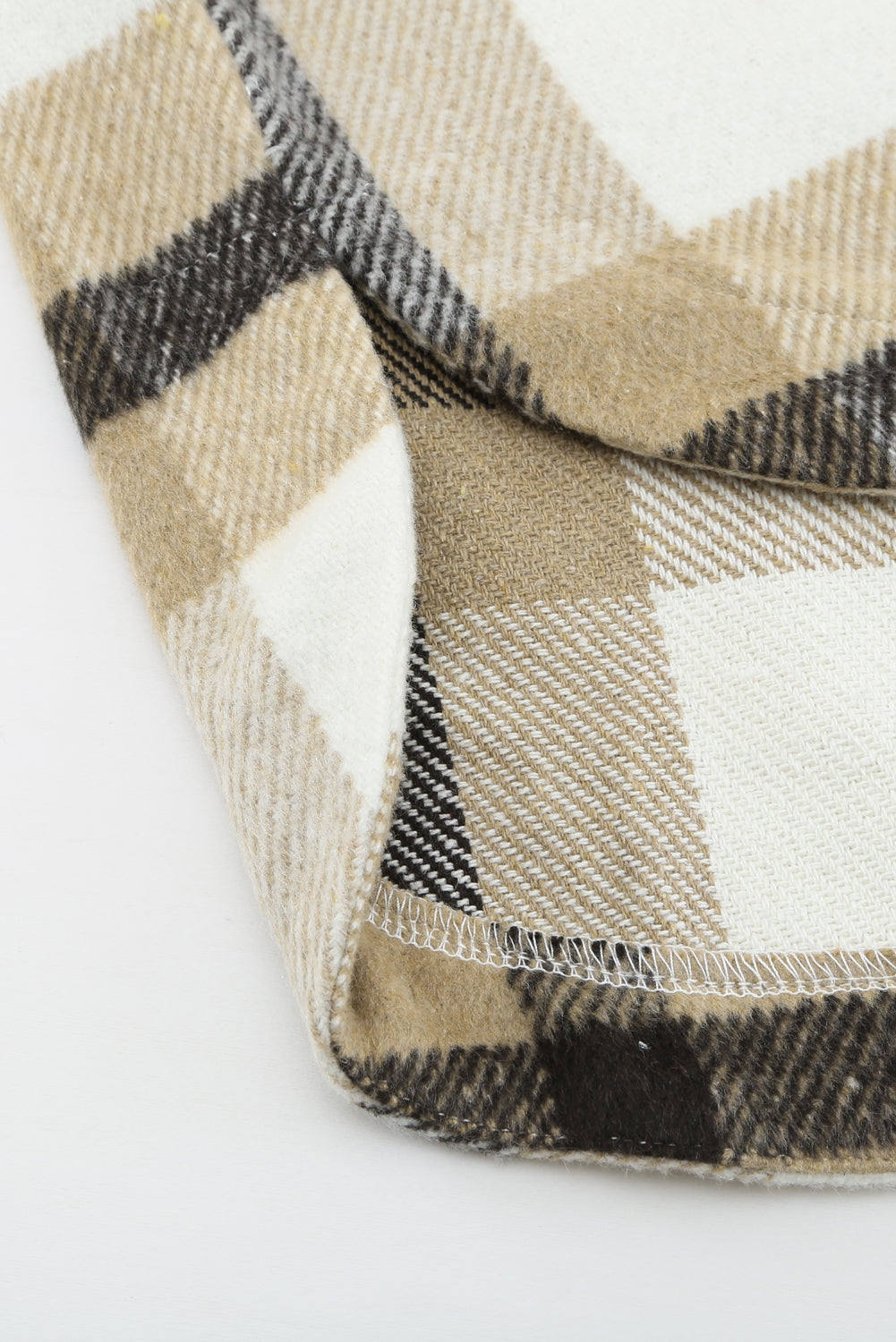 Veste à carreaux avec poche pour femme