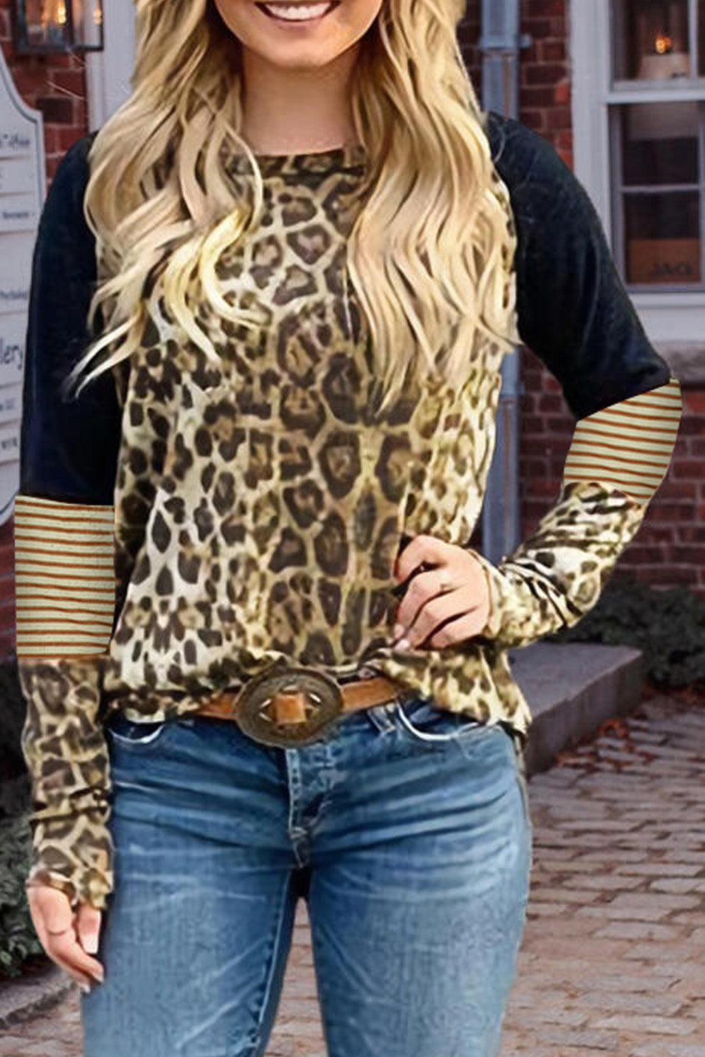 T-shirt à manches longues à rayures