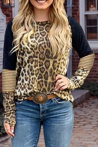 T-shirt à manches longues à rayures