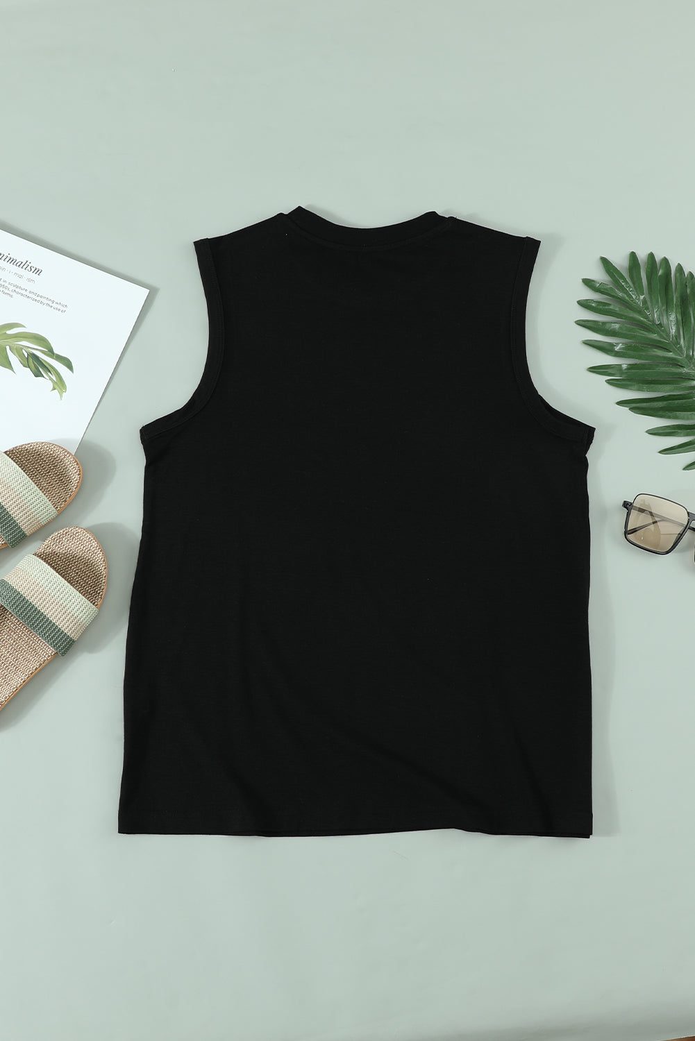 Camiseta sin mangas con estampado de letras The DAY DRINKERS