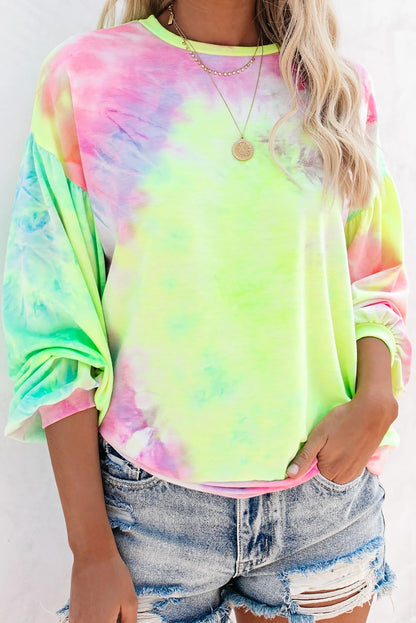 Sweat-shirt en tricot tie-dye 