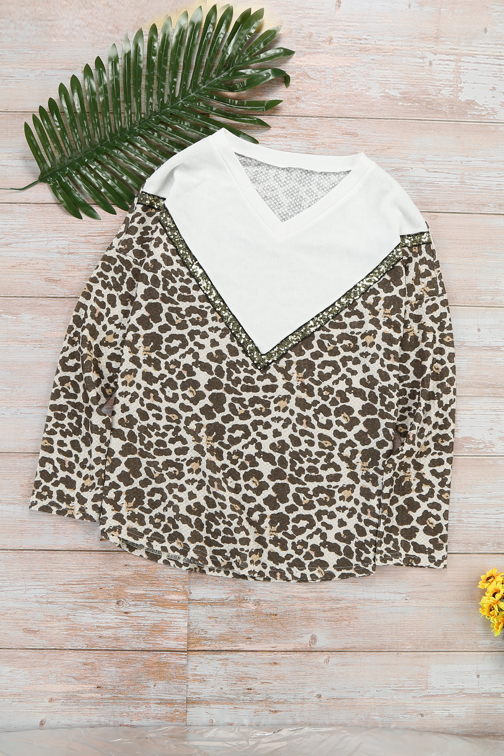 Empalme Colorblock Cuello en V Sudaderas con capucha