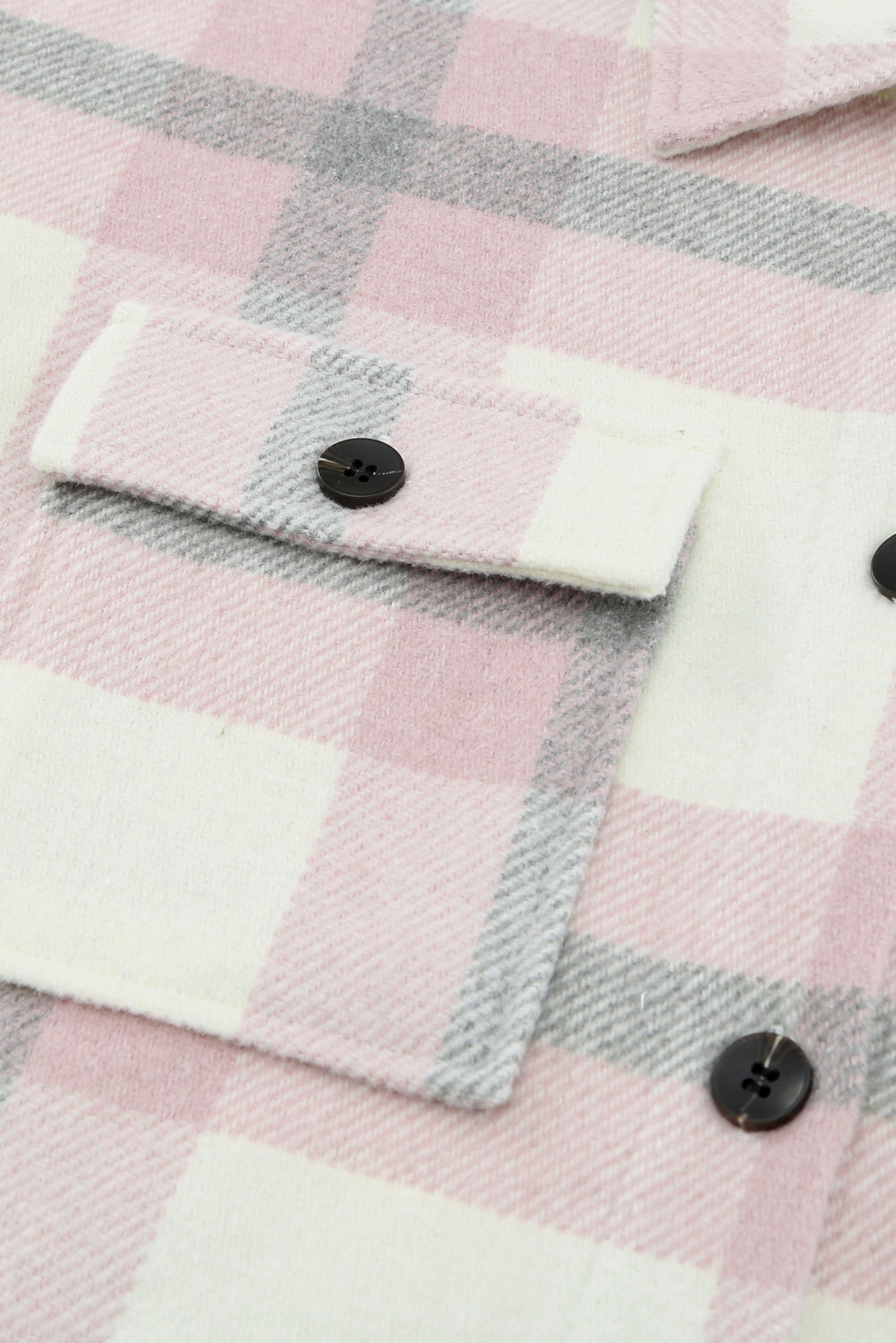 Veste à carreaux avec poche pour femme