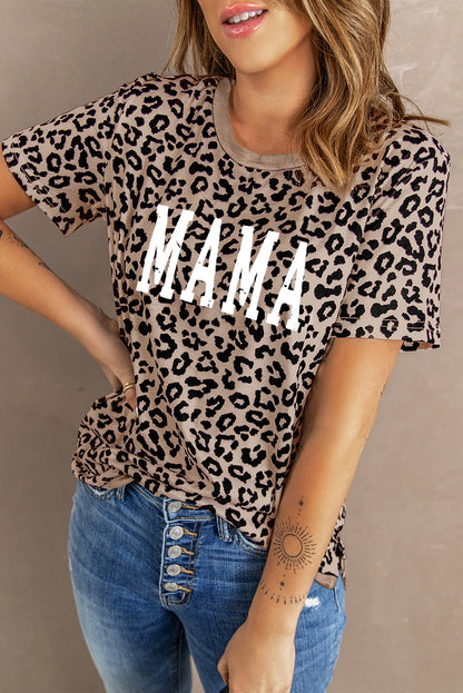 Camiseta con cuello redondo y abertura lateral de camuflaje