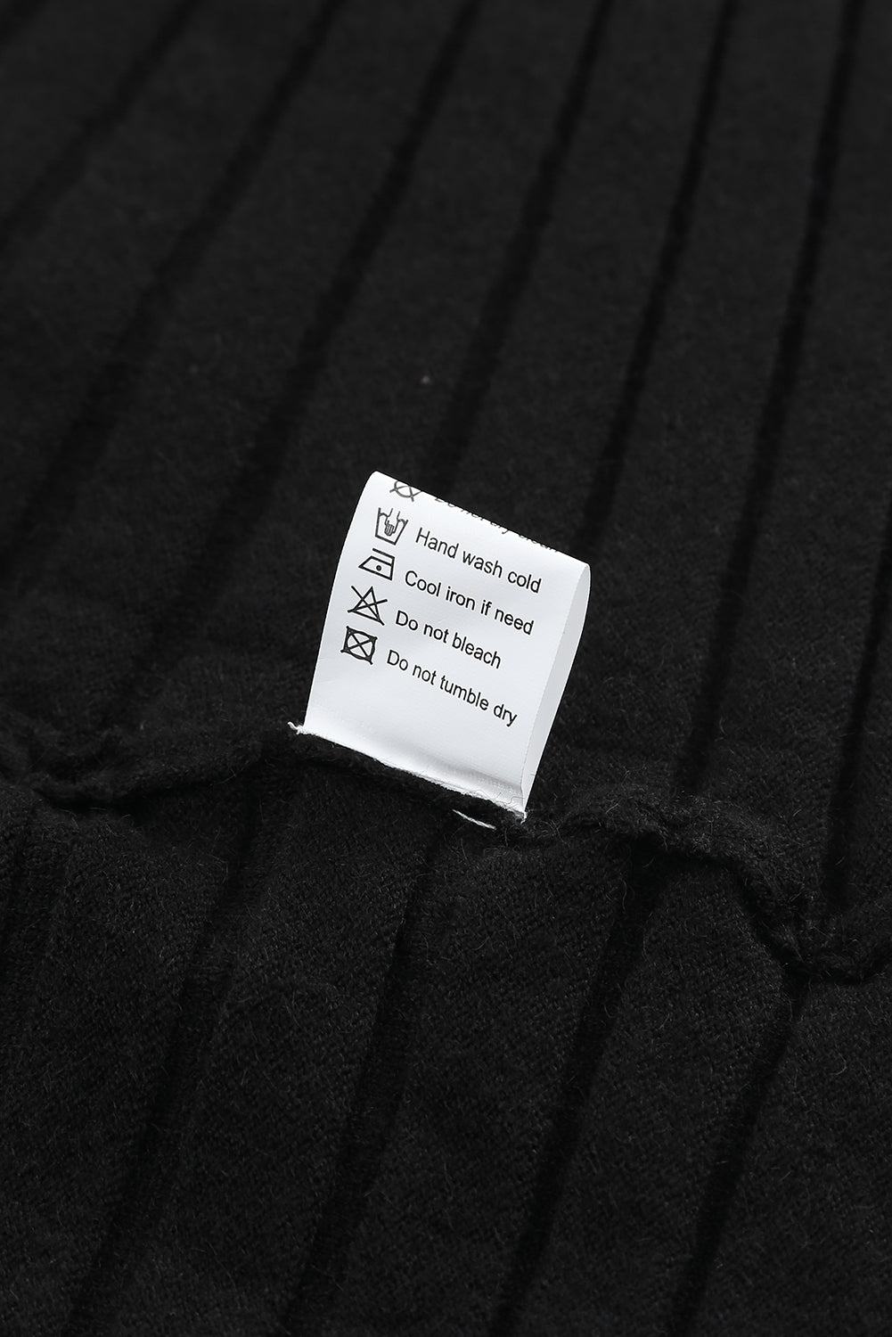 Cárdigan de punto acanalado con frente abierto 