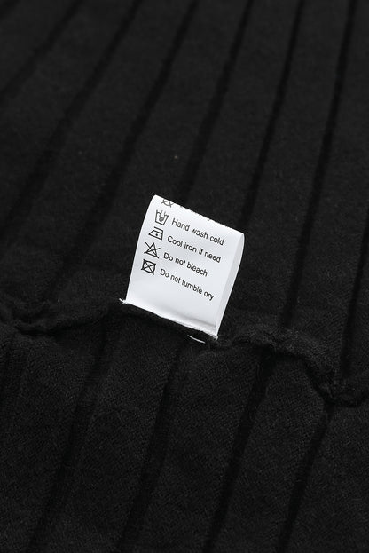 Cárdigan de punto acanalado con frente abierto 